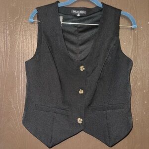 Black Button-Up Vest Dylan